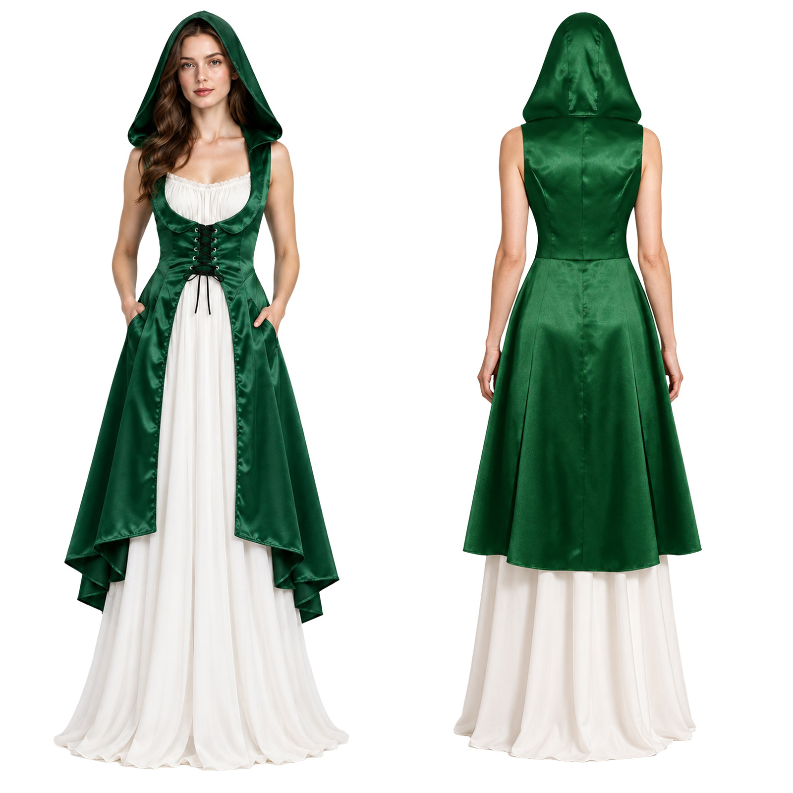 Women Medieval Renaissance Vic - Lace Dress recension och pris