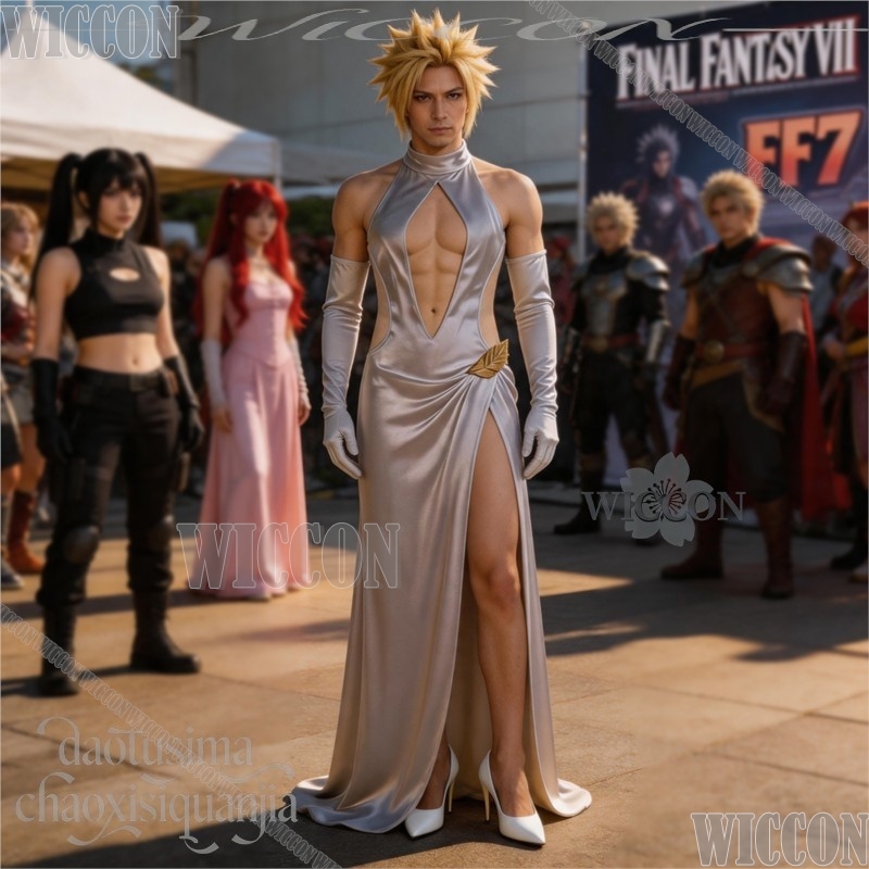 FF7 Cosplay Cloud High Slit We - Evening Gown recension och pris