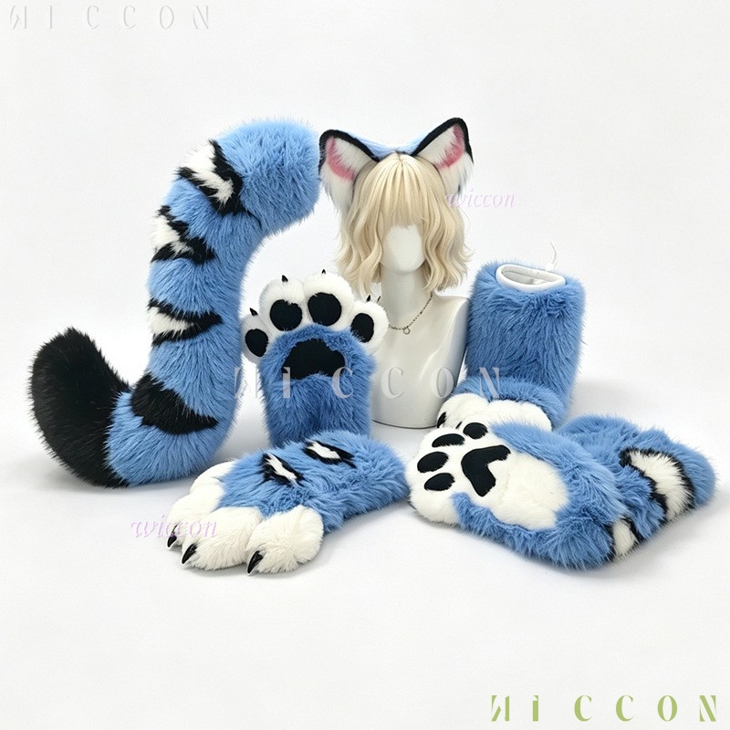 Derpyy Blue Tiger Fursuit Ears - Formal Dress recension och pris