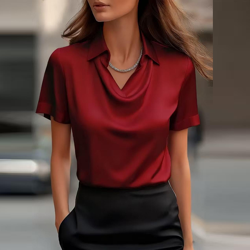 All Match Satin Shirt Women An - Silk Blouse recension och pris