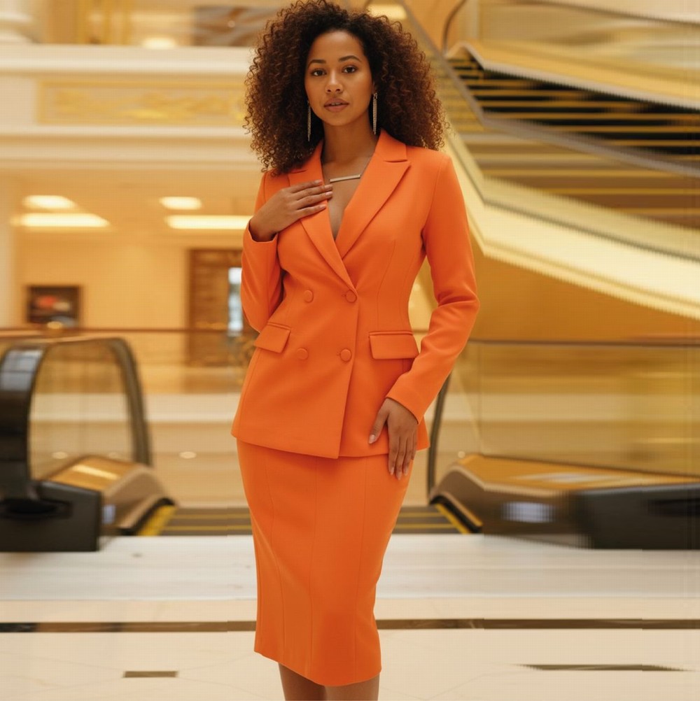 Orange Formal New Blazer And S - Formal Skirt recension och pris