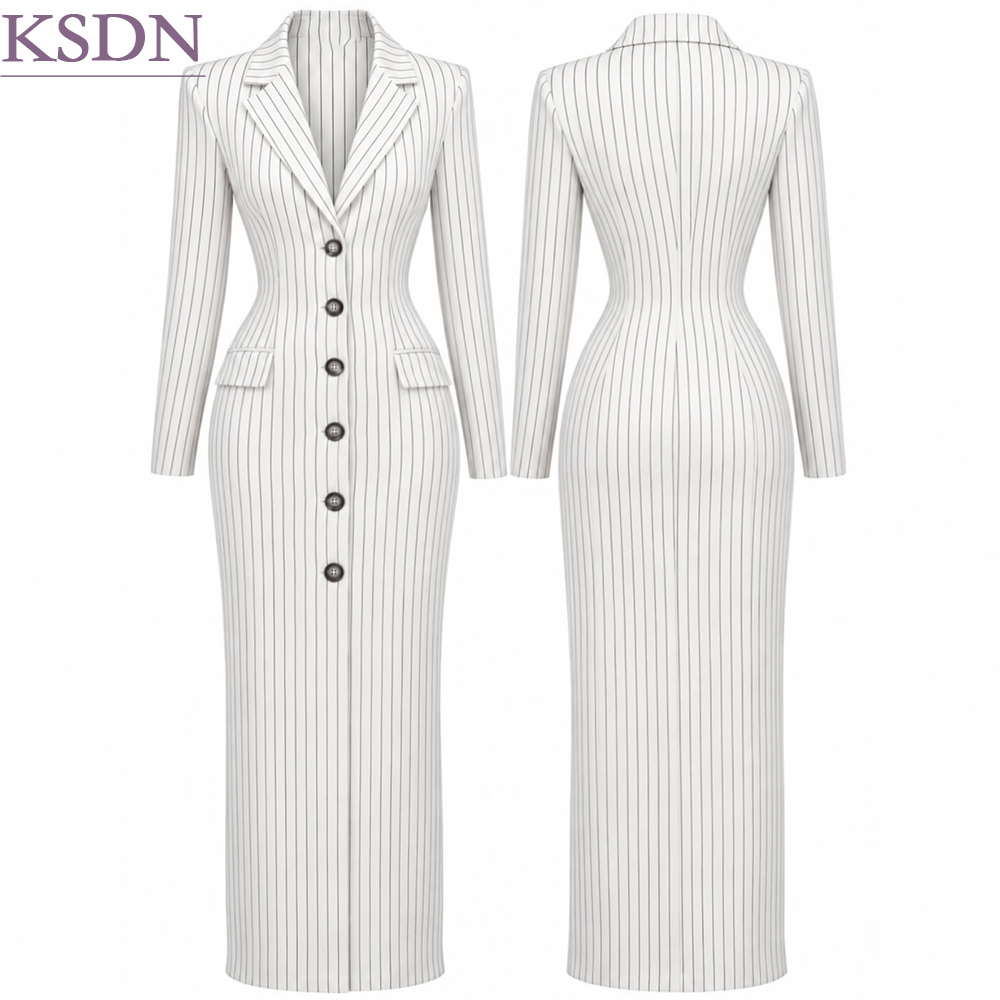 Luxury White Stripe Women's Ma - Womens Blazer recension och pris