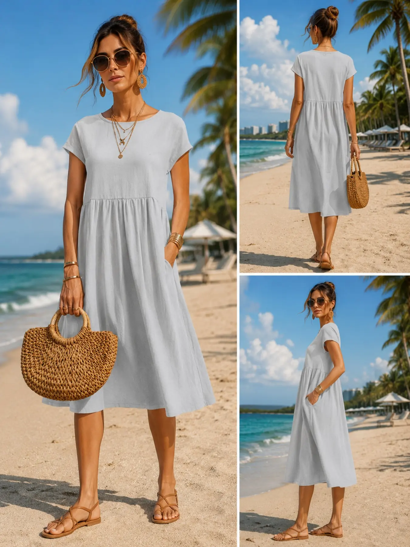 Women’s Casual Midi Dress with - Midi Dress recension och pris