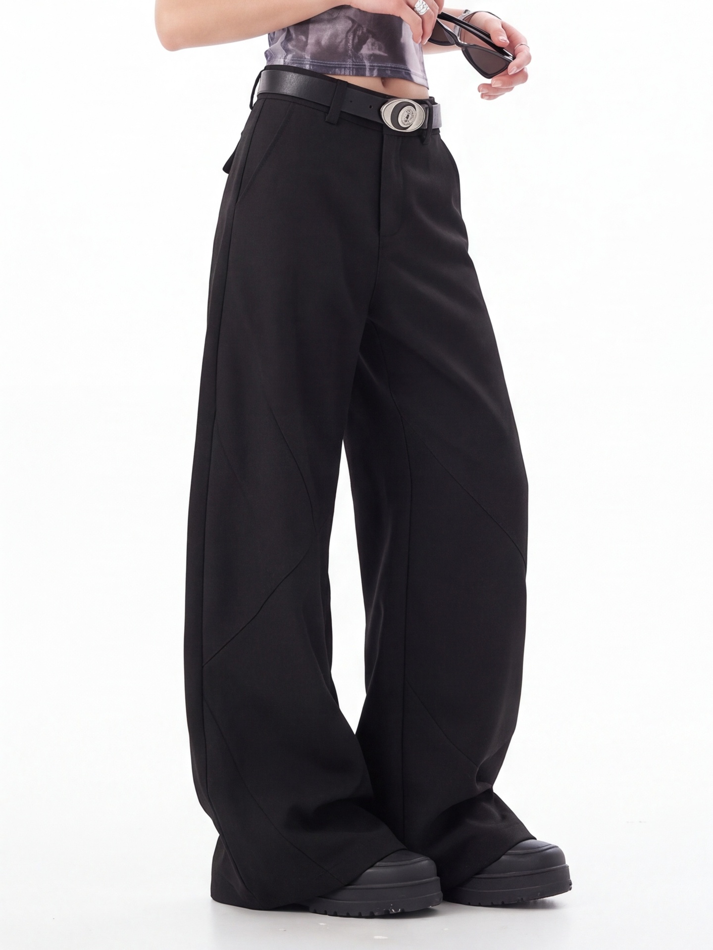 Black High Waist Trousers for  - Tailored Trouser Wide recension och pris