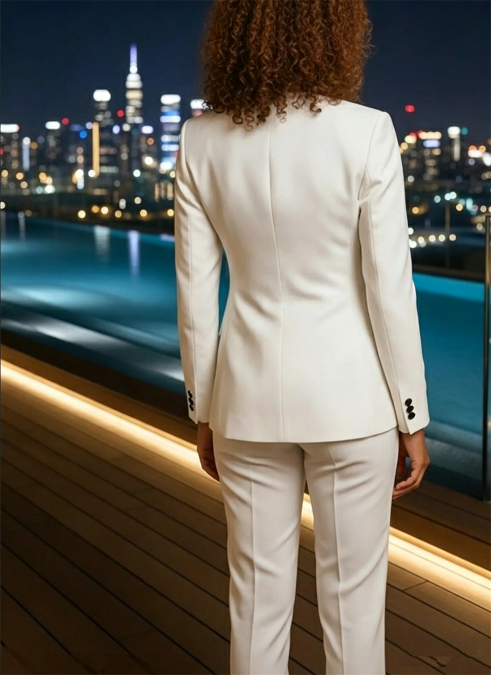 Ladies 2 Piece Suit White Suit - Womens Blazer recension och pris